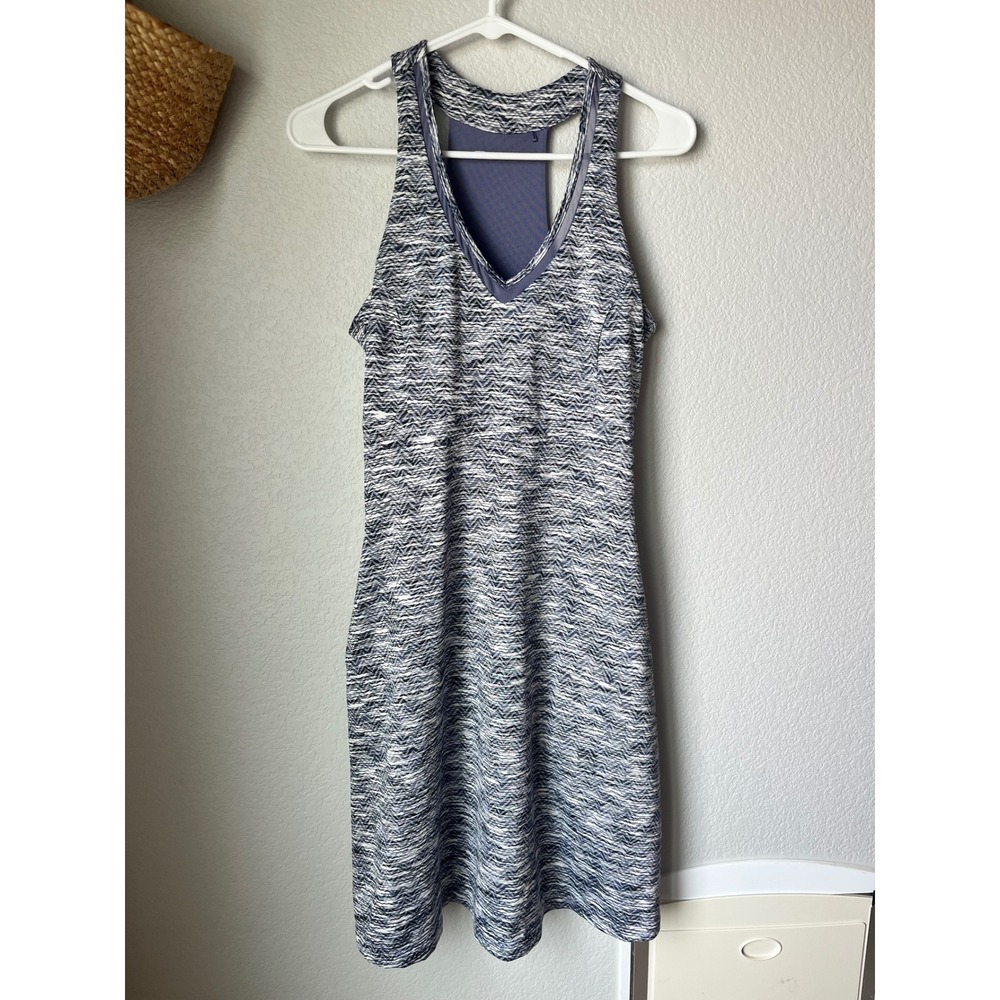 MPG Mondetta Performance Gear Blue Space Dye Athletic Dress Women Small Pockets
